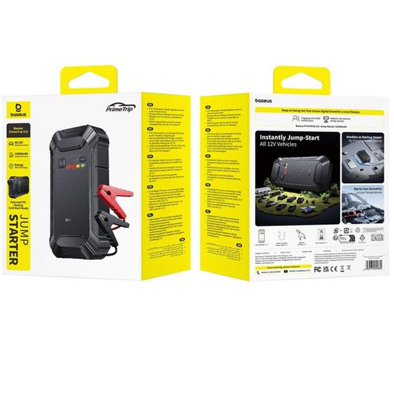 Пусковий пристрій (бустер) для автомобіля Baseus PrimeTrip VJ1 Jump Starter 12000 mAh (C01194) Black | Зображення 5