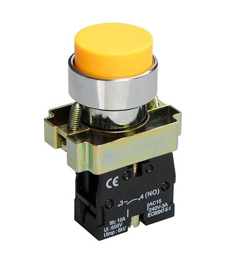 Кнопка XB2-BL21 1NO без підсвічування жовтий Ny95500286