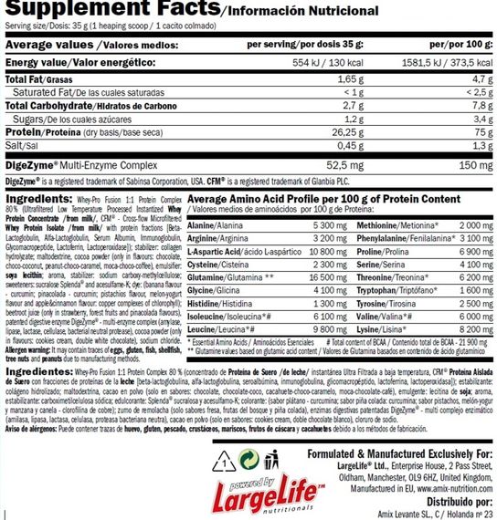 Протеин Amix Nutrition Whey-Pro FUSION 2300 g /77 servings/ Cookie Cream | Зображення 2