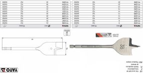 Свердло перш Польща щеткае дерево хвостовик 6 граней 1/4" Ø=6 мм l=152 мм YATO-3236