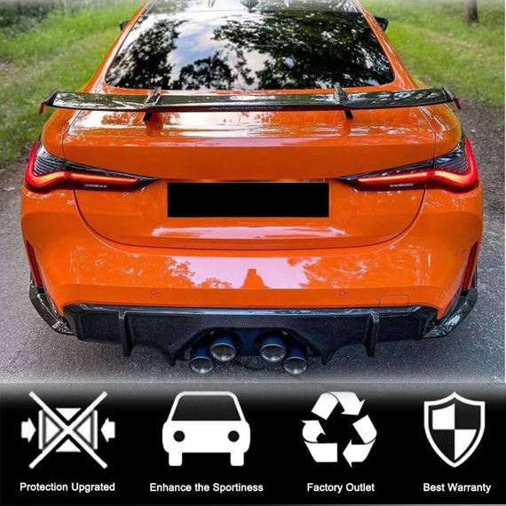 Дифузор заднього бампера V2 (для G80, Карбон) для BMW 3 серія G20/21 2018- рр | Зображення 1
