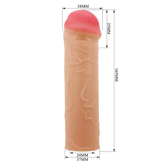 Насадка на член - Pretty Love Nile Penis Extender +1" Flesh | Зображення 7