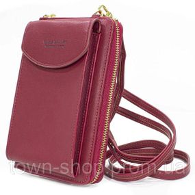 Женский кошелек Baellerry N8591 Red сумка-клатч для телефона денег банковских карт