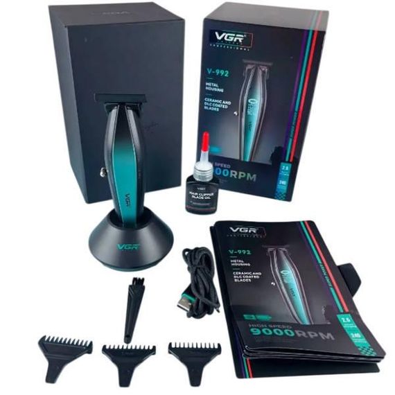 Тример акумуляторний 3 насадки VGR V-992 Чорний