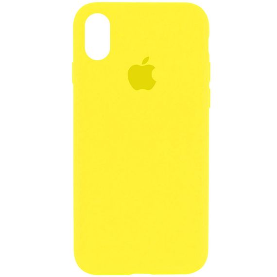 Чохол Silicone Case Full Protective (AA) для Apple iPhone X / XS (5.8") Жовтий / Neon Yellow