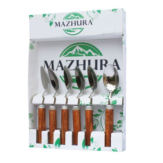 Набір чайних ложок Mazhura Wood Walnut MZ-505660 6 шт