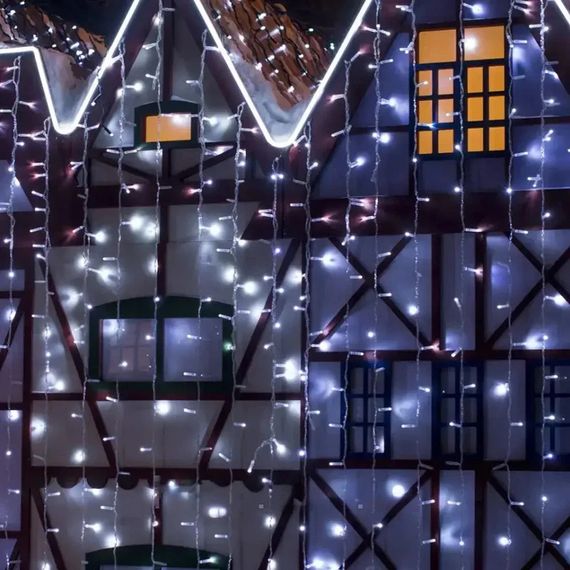 Світлодіодна гірлянда-штора Сіточка 2х2м, 240 LED, білий теплий XPRO (234564364_429) | Зображення 6
