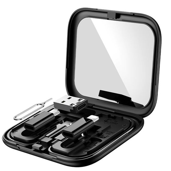 Дата кабель Hoco U114 Treasure box 60W (0.28m) Black | Зображення 1