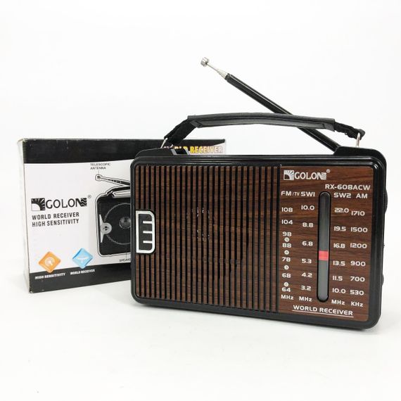 Радіоприймач GOLON RX-608 всехвильовий на батарейках + підтримка USB/microSD/MP3/WMA | Зображення 6