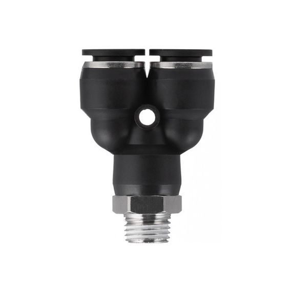 Цангове з'єднання Y-подібне для поліуретанових та ін. шлангів 10*10 мм, 1/4" зовн. різьба INTERTOOL PT-2378 | Зображення 2