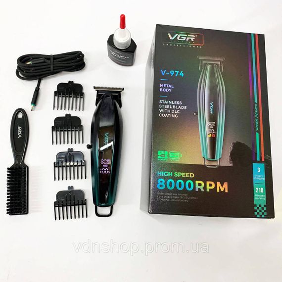 Домашние машинки для стрижки VGR V-974, Машинка для стрижки волос с различными насадками PA-67 | Зображення 2