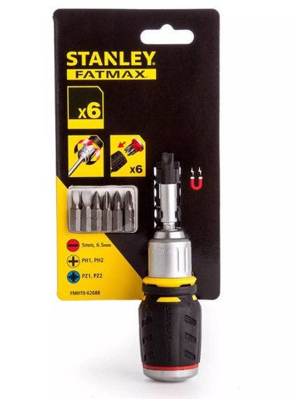 Викрутка Stanley + 6 біт Fatmax Stubby реверсивна (FMHT0-62688) | Зображення 3