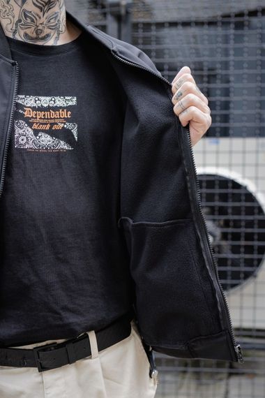 Утеплений бомбер Without softshell black | Зображення 2