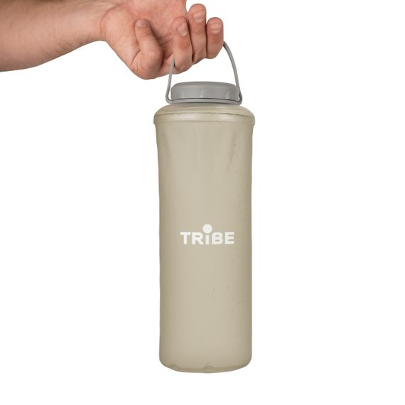 Пляшка м'яка Tribe Soft Bottle 1,5 л Grey, велика складана фляга-гідратор туризм, питна пляшка тріб спорт похід