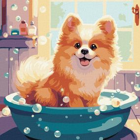 Картина по номерам "Маленький пушистик" KHO6543 40х40 см