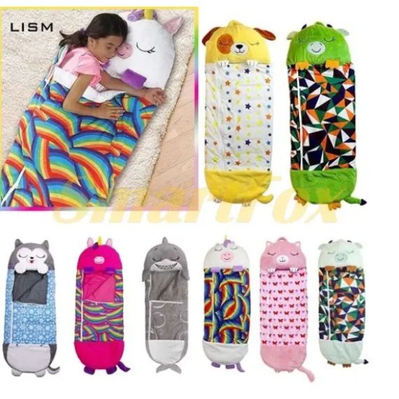 Котенок Детский спальный мешок на молнии 3 в 1 игрушка подушка спальник и встроенная подушка | Зображення 1