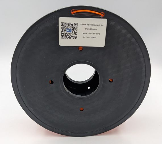 PETG-пластик MT Filament для 3D-принтера 1.75 мм 1 кг тёмно-оранжевый (3DMT-PETG1.75-01-DO) | Зображення 2