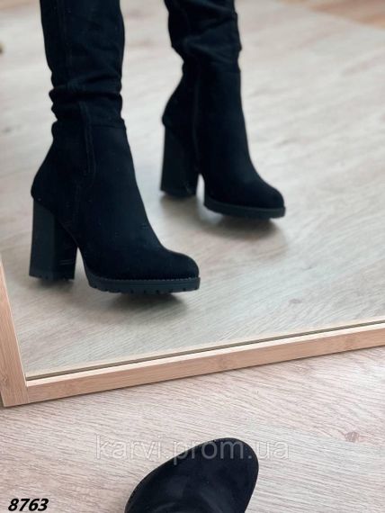 Високі демисезонні чоботи на широких підборах | Зображення 6