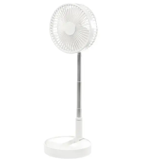 Вентилятор акумуляторний телескопічний USB, білий 6196
