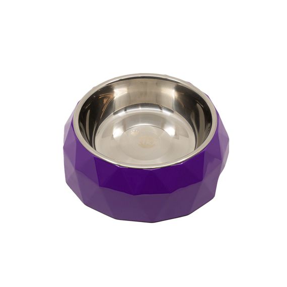 Миска для домашніх тварин KIKA Diamond, purple, size L | Зображення 1