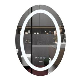 Дзеркало Mixxus PLAIN MV02-60x80 з LED Touch, Anti-fog, димером, регулюванням яскравості, годинником (MI6933)