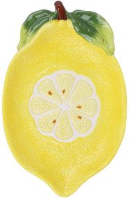 Набір 3 керамічні тарілки "Lemon" 31х20см, Жовтий лимон