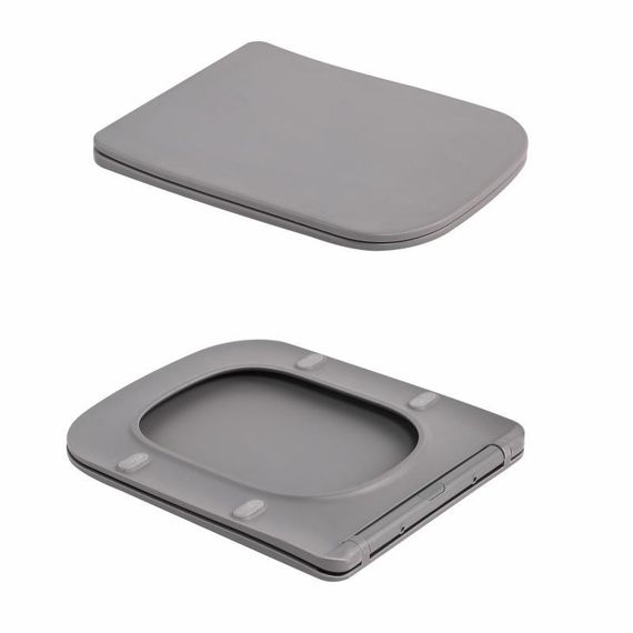 Унитаз подвесной Tern Ultra Quiet 490×365×325 мм, Stone Grey, c сиденьем Slim Duroplast / Soft-close / Quick Release | Зображення 7