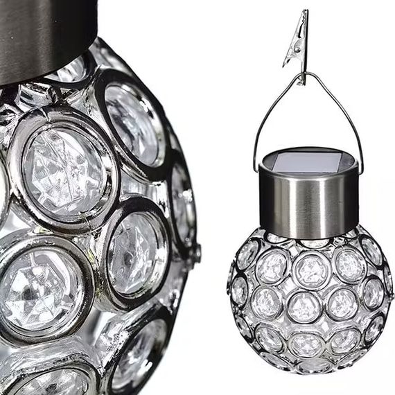 Садовый кристаллический светильник / Уличный солнечный фонарь garden light / Светильник с солнечной панелью | Зображення 6