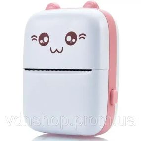 Термопринтер дитячий мініпринтер Принтер портативний / принтер котик / подарунок для дітей