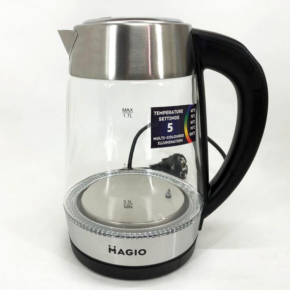 Електрочайник чайник з підсвічуванням MAGIO, Стильний електричний чайник Тихий електричний UZ-42 | Зображення 5