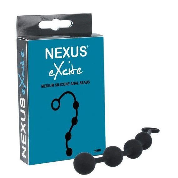 Анальні кульки Nexus Excite Medium Anal Beads, силікон, макс. діаметр 2,5 см sexstyle