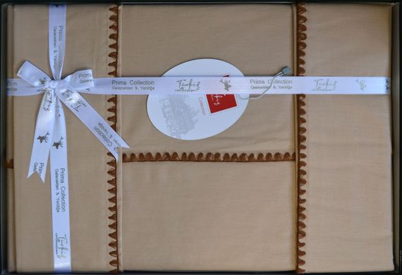 Постельное белье Turkiz Ranforse Prima 200 х 220 см San Marino Dark Beige | Зображення 2