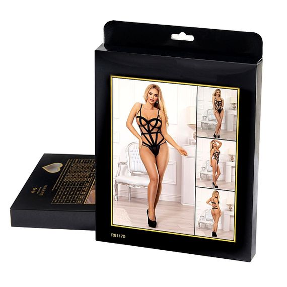 Сексуальне контурне боді Star Night Bondage Bodysuit чорне, XL Sex Aura | Зображення 5