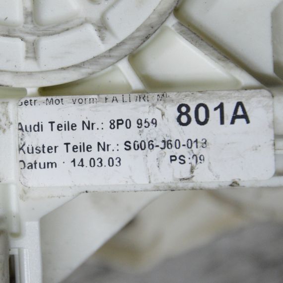 Мотор склопідйомника передніх лівих дверей Audi A3 8P 2003-2012 Моторчик скла лівих дверей Ауді а3 8P0959801A | Зображення 2
