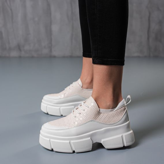 Кроссовки женские Fashion Gallant 3766 39 размер 24 см Бежевый | Зображення 3