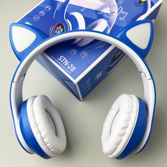 Бездротові навушники Cat Ear RGB STN-28 (Синій) | Зображення 8