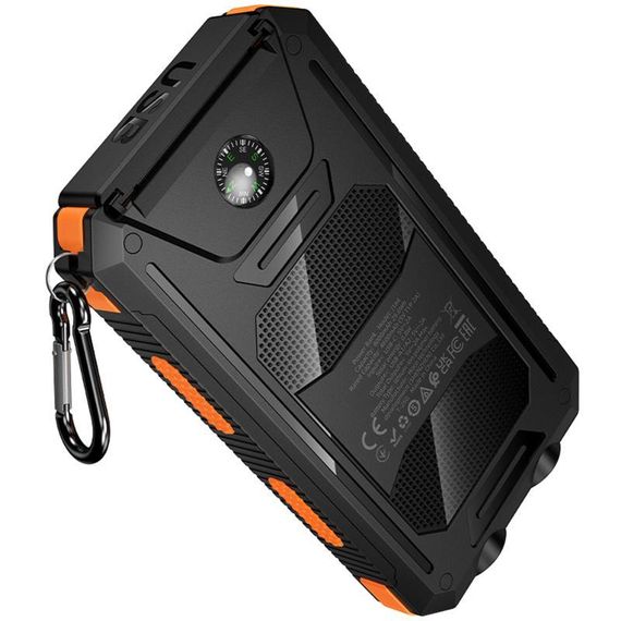Портативний ЗП Power Bank Hoco J164 Platinum solar 10.5W with lighting 8000 mAh Black | Зображення 6