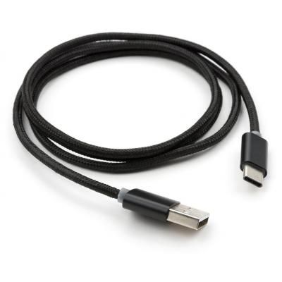 Дата кабель USB 2.0 AM to Type-C 1m LED black Vinga (VCPDCTCLED1BK) (VCPDCTCLED1BK) | Зображення 1