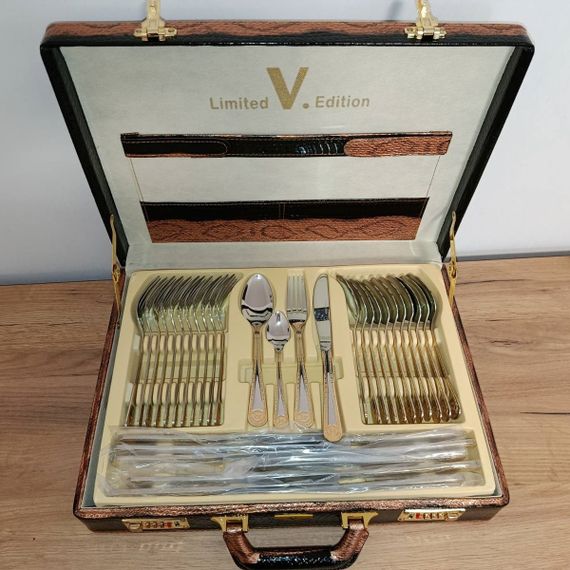 Набір столових приборів Limited V. Edition LV-1002, 72 предмети, у валізі, для 12 персон