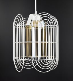 Люстра підвісна LOFT на 1 лампочку 26702 Білий 40-130х25х25 см.