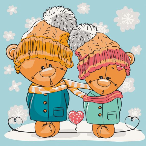 Картина за номерами "Милі ведмежата" Art Craft 15547-AC 30х30