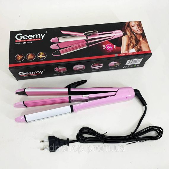 Плойка утюжок гофре выпрямитель, Щипцы гофре для выравнивание волос, Бережный выпрямитель волос LW-79 | Зображення 1