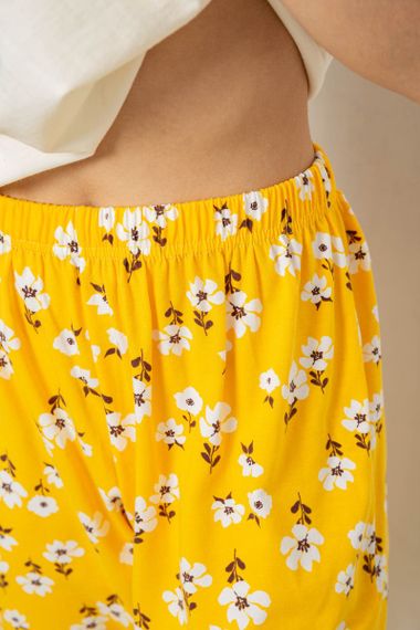 Пижама женская с принтом  -уценка, цвет молочный, 243R1600-002-U | Зображення 5