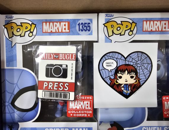 Коробка Фанко Поп Человек Паук Оригинал Funko Pop Marvel Collector Corps Spider-Man Blue Box XL | Зображення 4