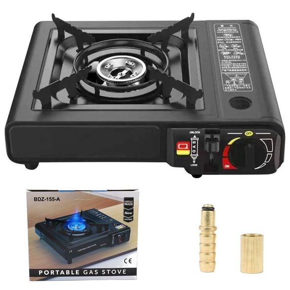 Туристична газова плита на 1 конфорку з п'єзопідпалом, BDZ-155-A / Одноконфоркова плита під газовий балон | Зображення 8