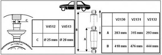 Амортизатор підв. FIAT Ducato задн. VAN-MAGNUM (вир-во Monroe) MONROE V2132 на FIAT DUCATO фургон (250, 290)