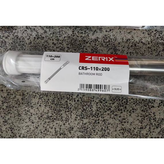 Штанга для шторки телескопічна пряма ZERIX CRS-110x200 110cm-200cm (нержавіюча сталь) (ZX4996) | Зображення 5