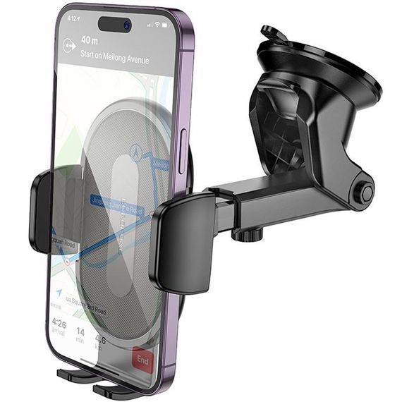 Автотримач Borofone BH134 Rio push-type (center console) Black | Зображення 2