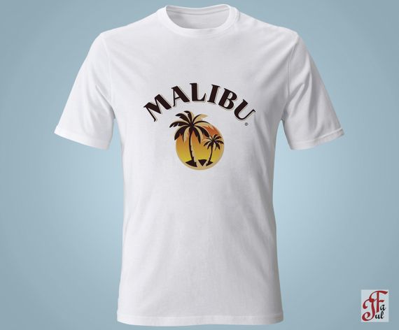 Женская футболка с принтом  логотип  Malibu XXL