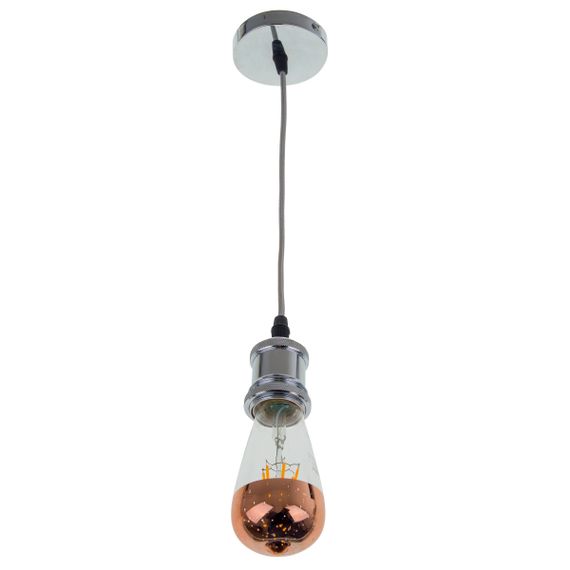 Люстра подвесная лофт для кухни E27 60W CH/Copper (HD-117S/1)